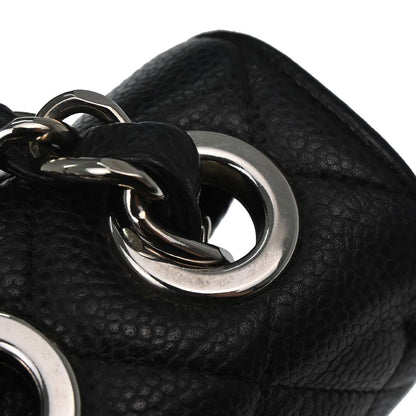 Chanel Black Caviar Skin Jumbo Classic Flap Shoulder Bag