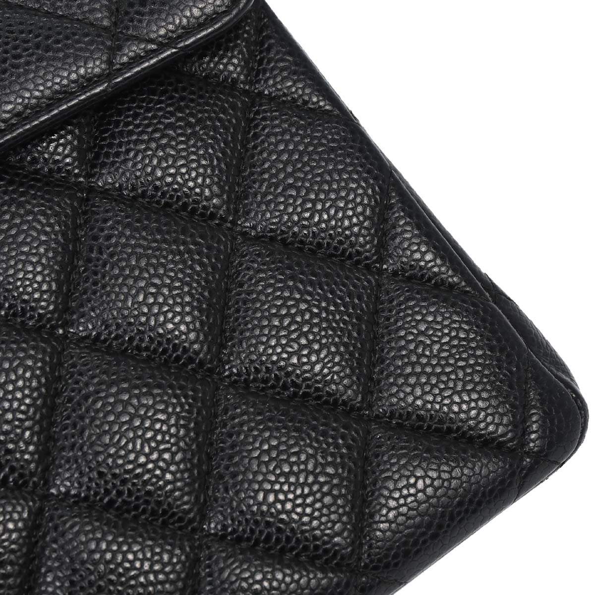 Chanel Black Caviar Skin Jumbo Classic Flap Shoulder Bag