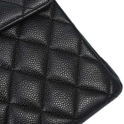 Chanel Black Caviar Skin Jumbo Classic Flap Shoulder Bag