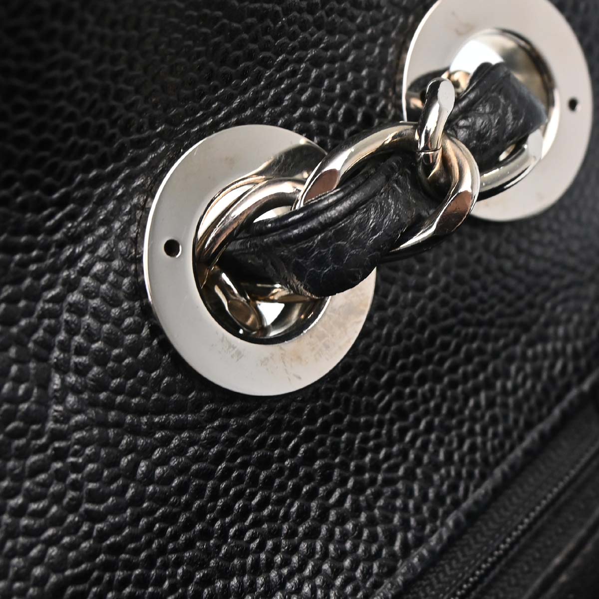 Chanel Black Caviar Skin Jumbo Classic Flap Shoulder Bag