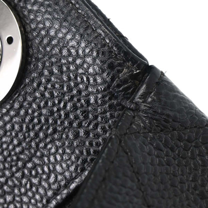 Chanel Black Caviar Skin Jumbo Classic Flap Shoulder Bag