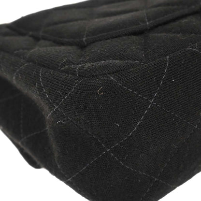 Chanel Black Cotton Mini Classic Square Flap Shoulder Bag 17
