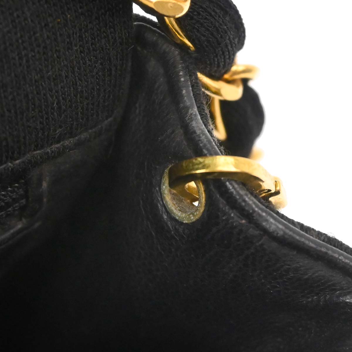 Chanel Black Cotton Mini Classic Square Flap Shoulder Bag 17