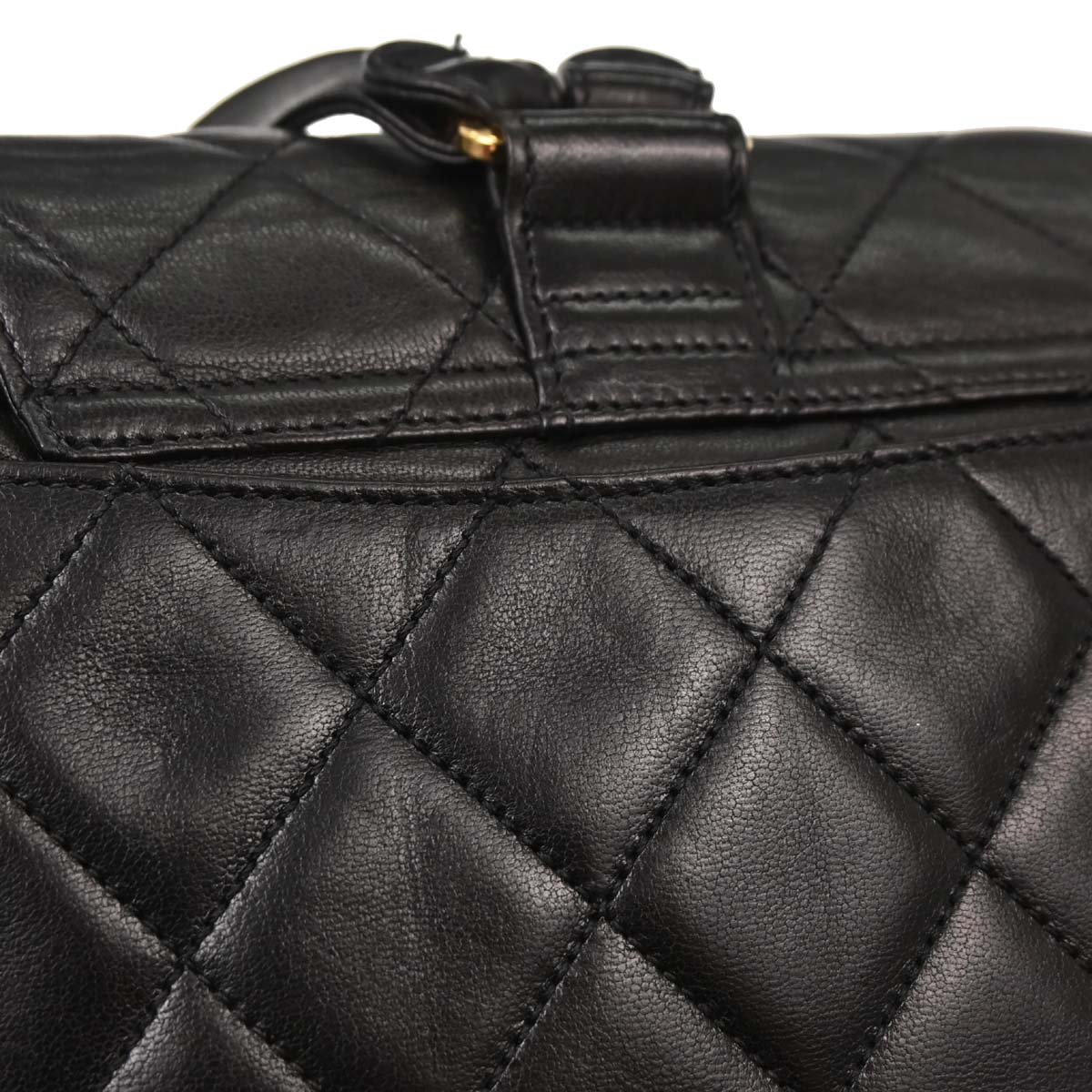 Chanel Black Lambskin Backpack