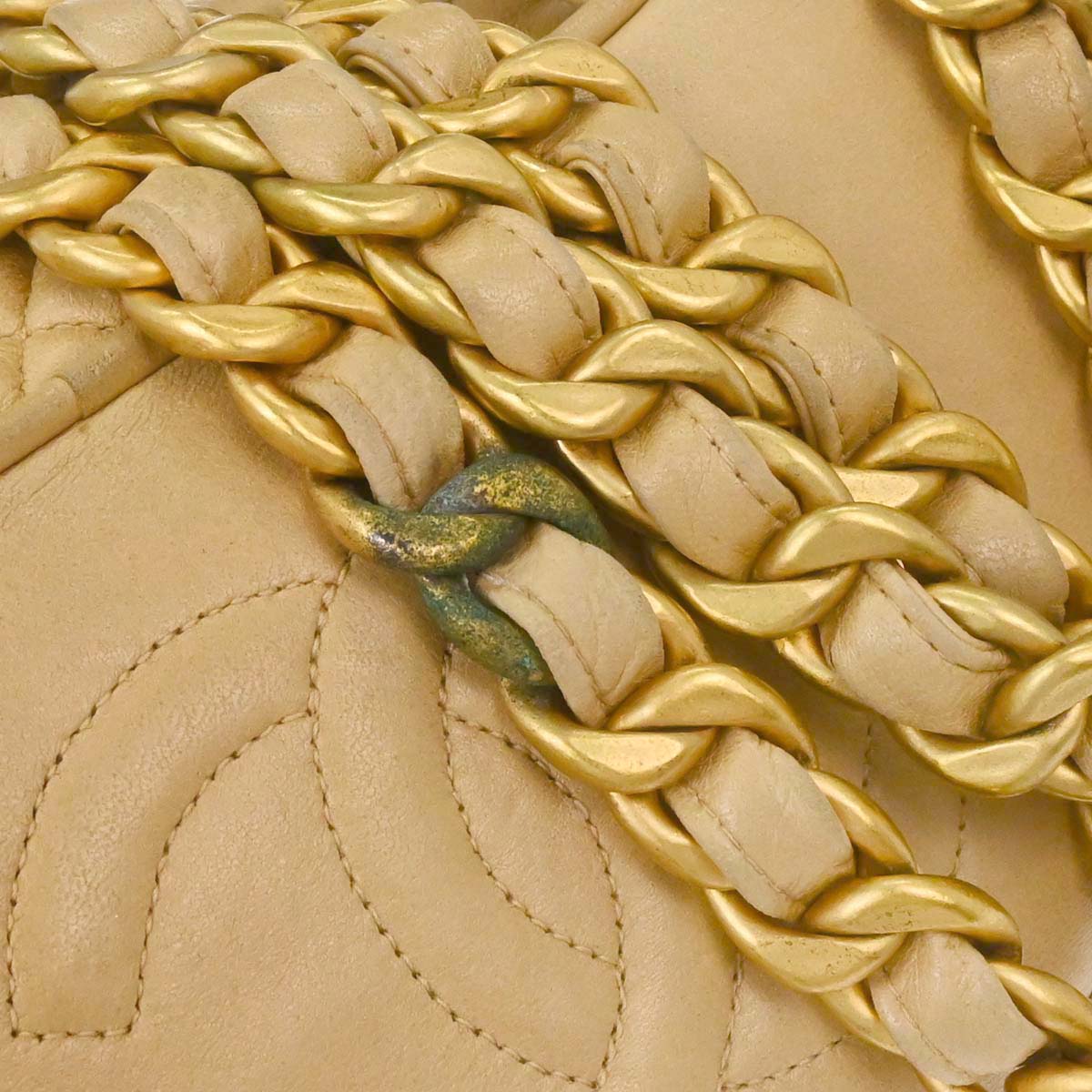 Chanel 1994-1996 Beige Lambskin Large Duma Backpack