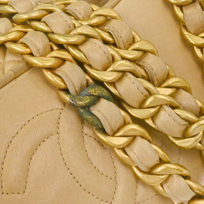 Chanel 1994-1996 Beige Lambskin Large Duma Backpack