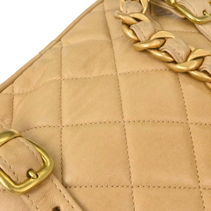 Chanel 1994-1996 Beige Lambskin Large Duma Backpack