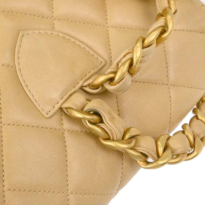 Chanel 1994-1996 Beige Lambskin Large Duma Backpack
