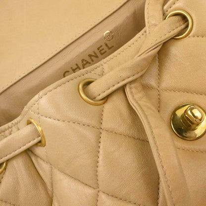 Chanel 1994-1996 Beige Lambskin Large Duma Backpack