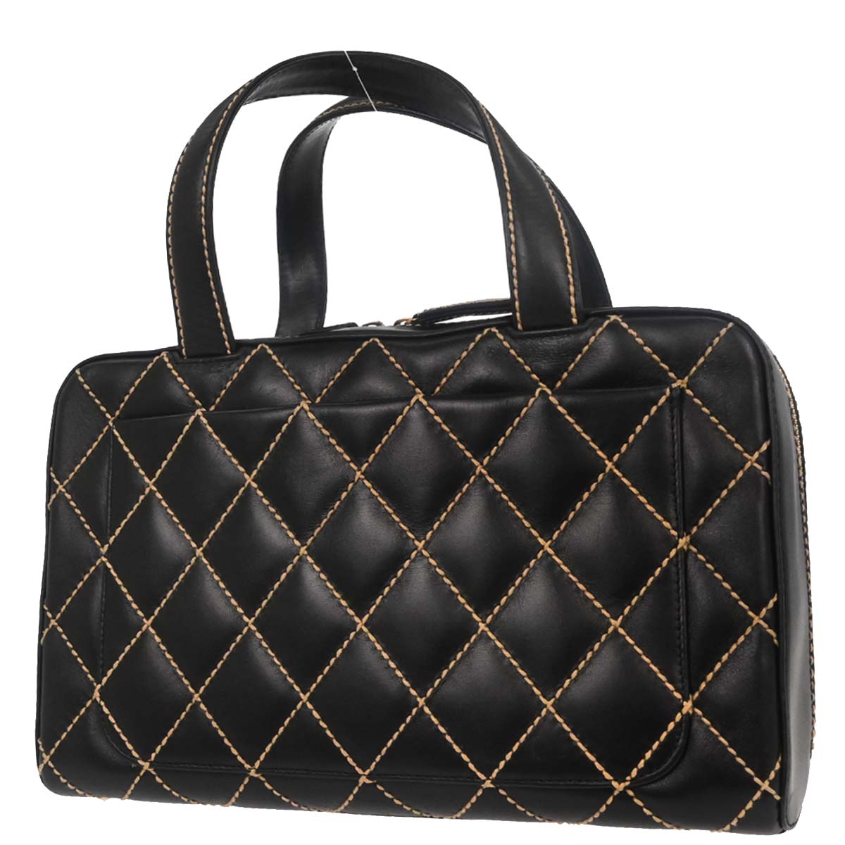 Chanel 2002-2003 Black Calfskin Wild Stitch Handbag