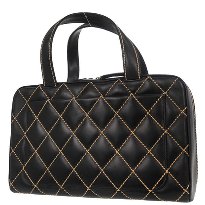 Chanel 2002-2003 Black Calfskin Wild Stitch Handbag