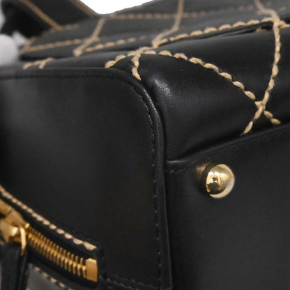 Chanel 2002-2003 Black Calfskin Wild Stitch Handbag