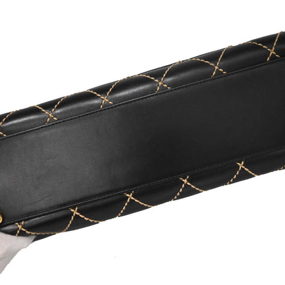 Chanel 2002-2003 Black Calfskin Wild Stitch Handbag