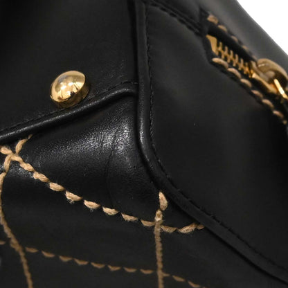 Chanel 2002-2003 Black Calfskin Wild Stitch Handbag