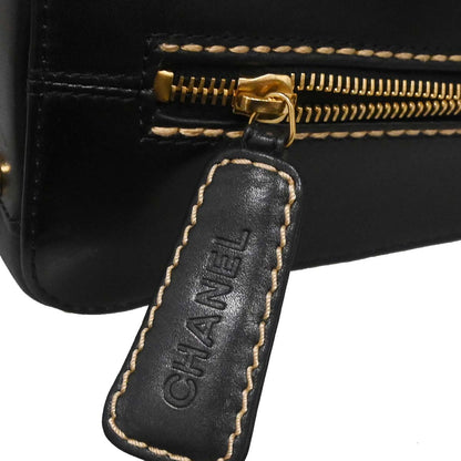 Chanel 2002-2003 Black Calfskin Wild Stitch Handbag