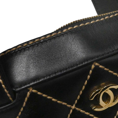 Chanel 2002-2003 Black Calfskin Wild Stitch Handbag