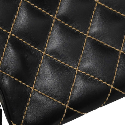 Chanel 2002-2003 Black Calfskin Wild Stitch Handbag