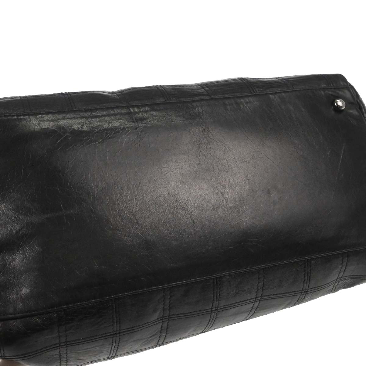 Chanel 2006-2008 Black Lambskin Lax Accordion Shoulder Bag