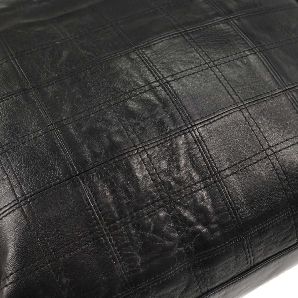 Chanel 2006-2008 Black Lambskin Lax Accordion Shoulder Bag