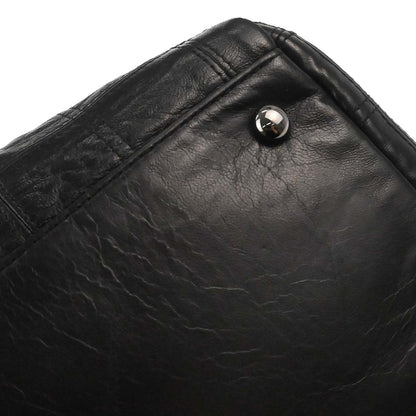 Chanel 2006-2008 Black Lambskin Lax Accordion Shoulder Bag