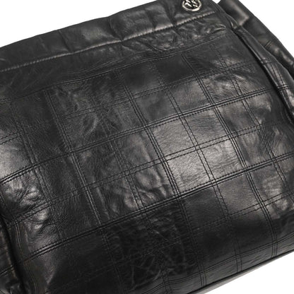 Chanel 2006-2008 Black Lambskin Lax Accordion Shoulder Bag