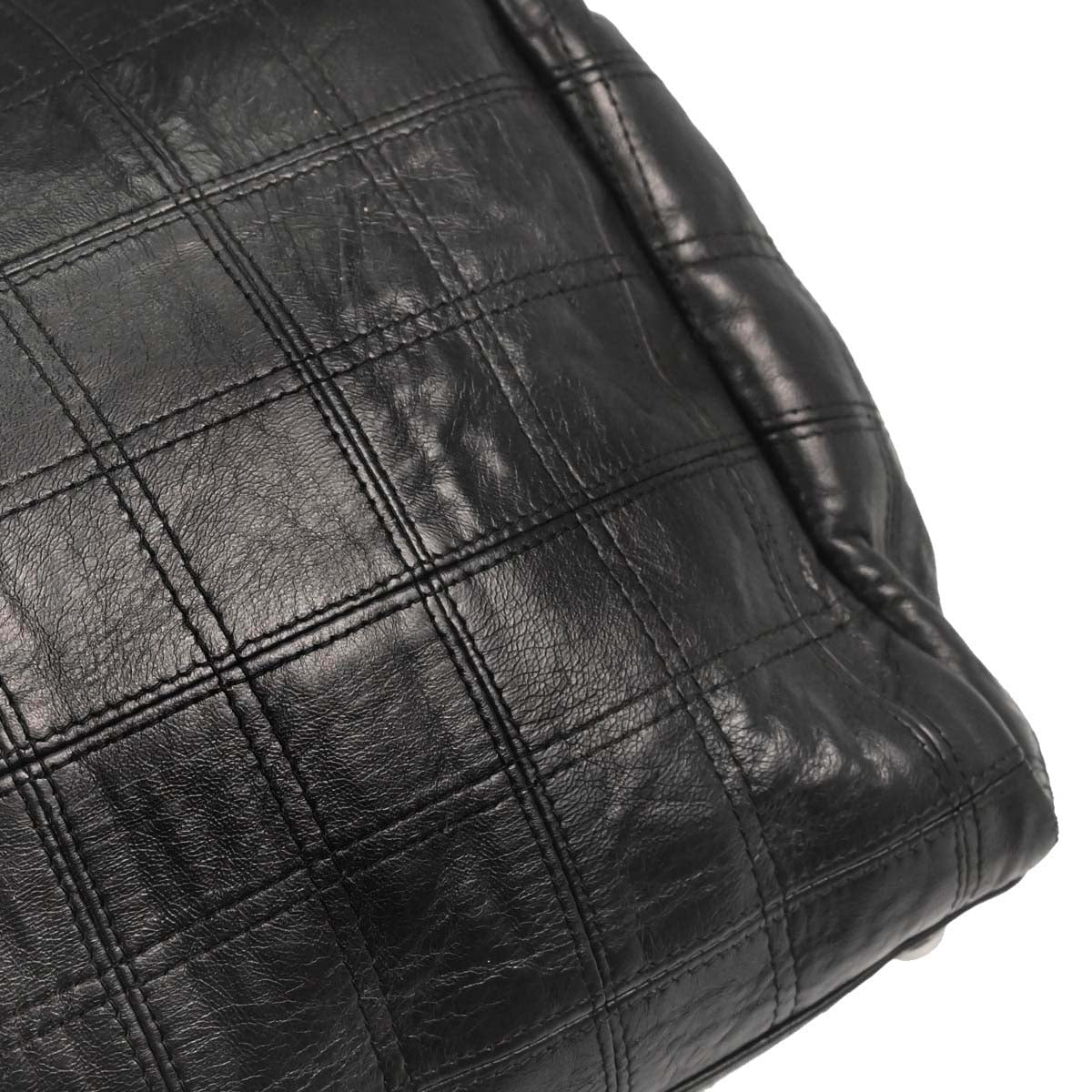 Chanel 2006-2008 Black Lambskin Lax Accordion Shoulder Bag