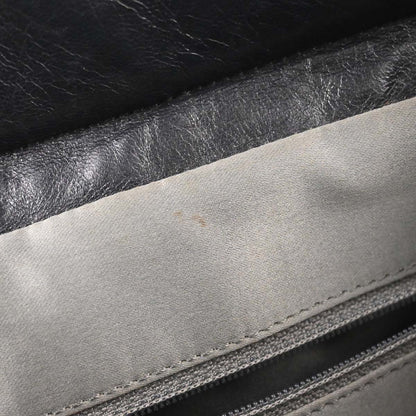 Chanel 2006-2008 Black Lambskin Lax Accordion Shoulder Bag