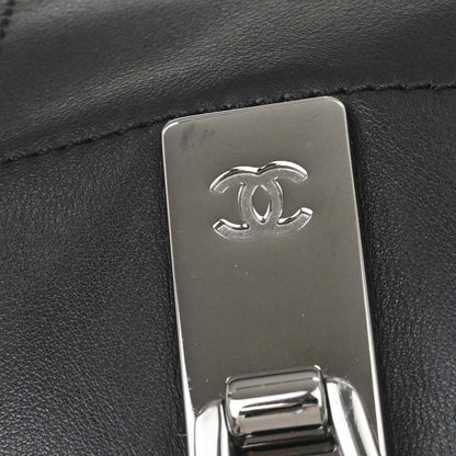 Chanel 2002-2003 Black Lambskin Choco Bar Handbag