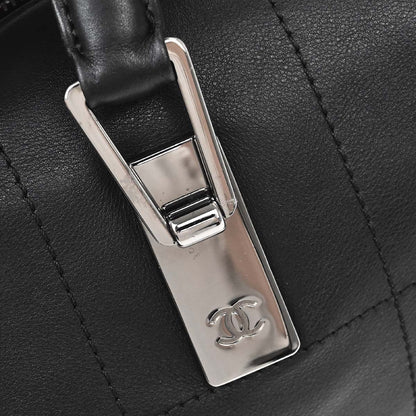 Chanel 2002-2003 Black Lambskin Choco Bar Handbag