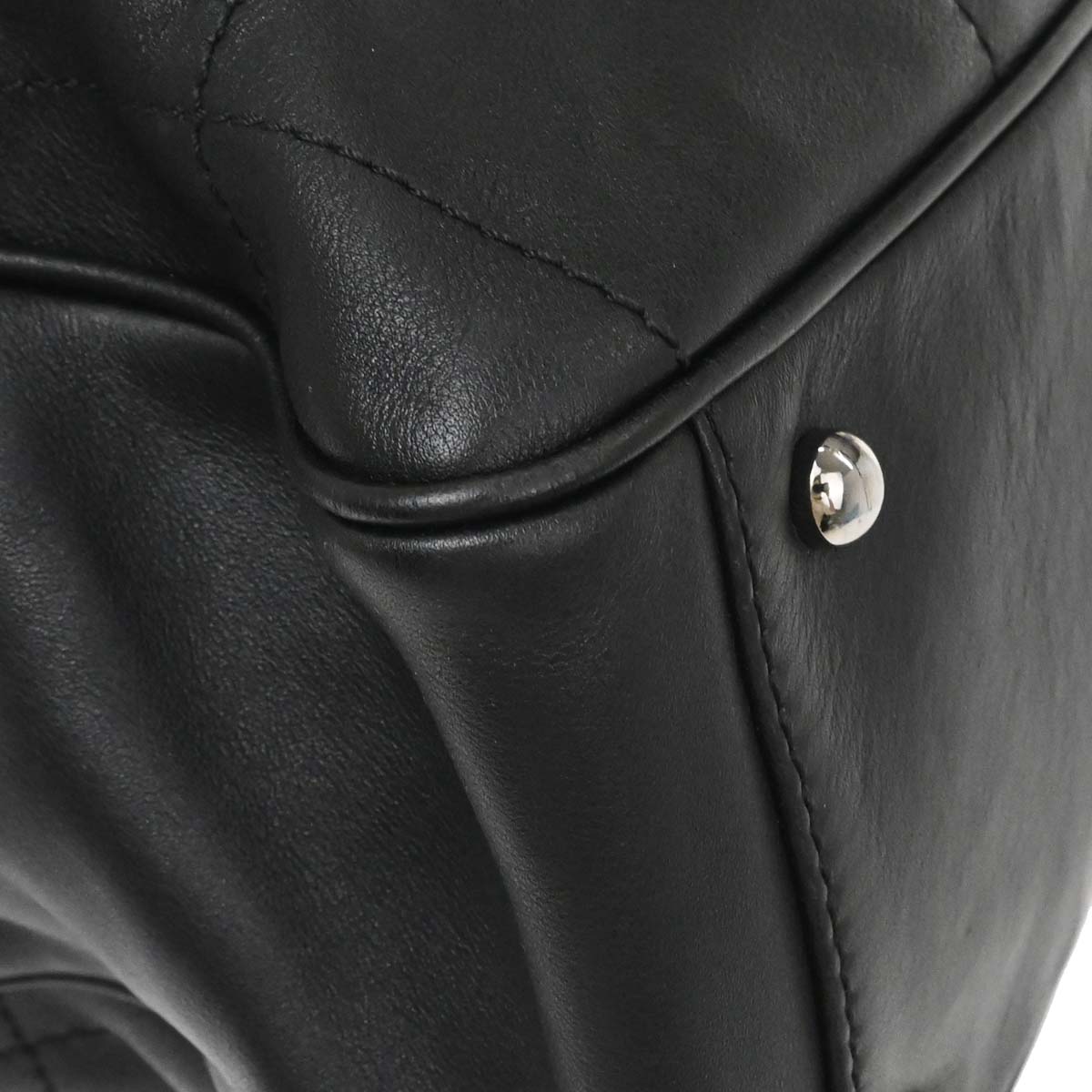Chanel 2002-2003 Black Lambskin Choco Bar Handbag