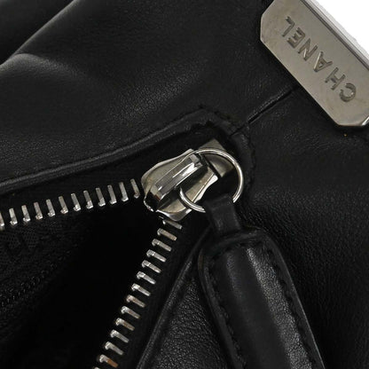 Chanel 2002-2003 Black Lambskin Choco Bar Handbag