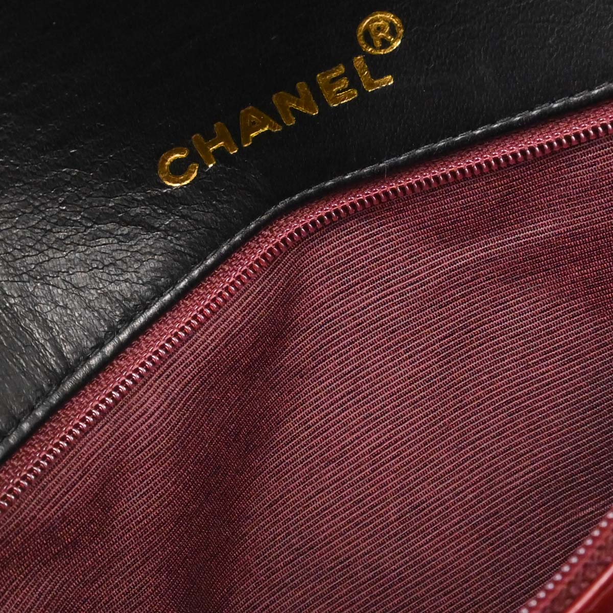 Chanel 1989-1991 Black Lambskin Medium Diana Shoulder Bag