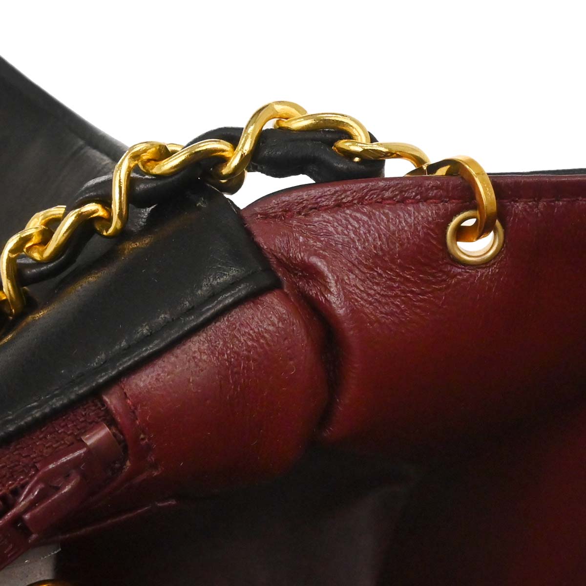 Chanel 1989-1991 Black Lambskin Medium Diana Shoulder Bag