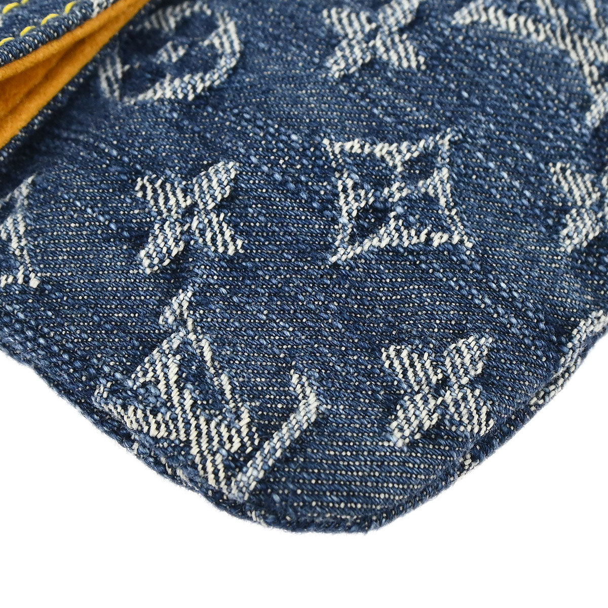Louis Vuitton Blue Monogram Denim Pochette Plat Clutch Bag M95007