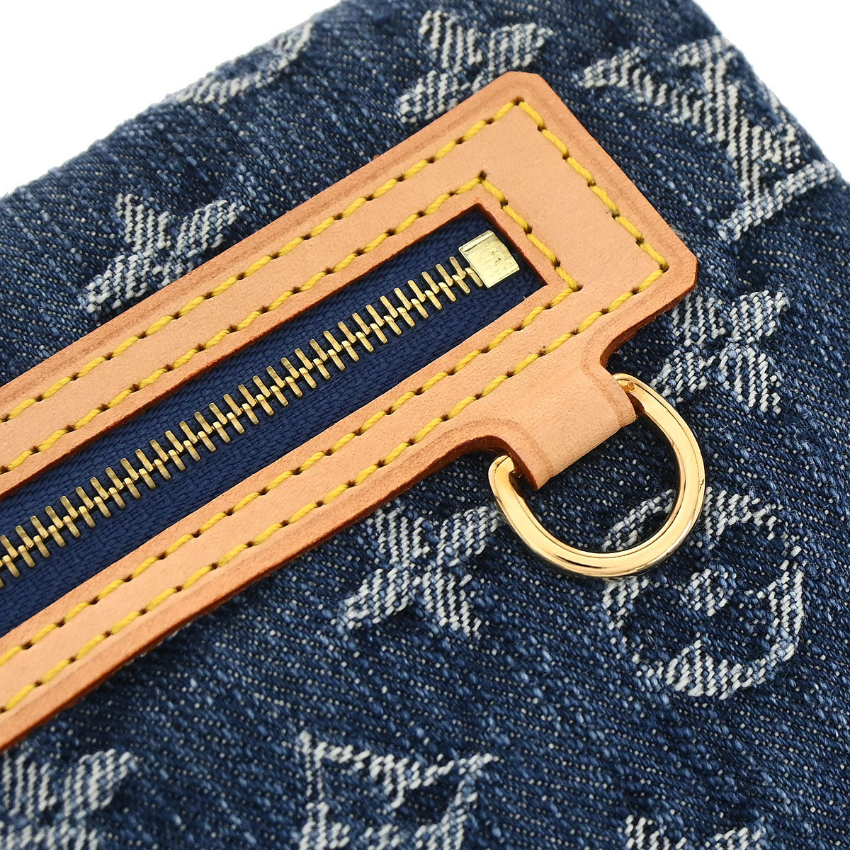 Louis Vuitton Blue Monogram Denim Pochette Plat Clutch Bag M95007