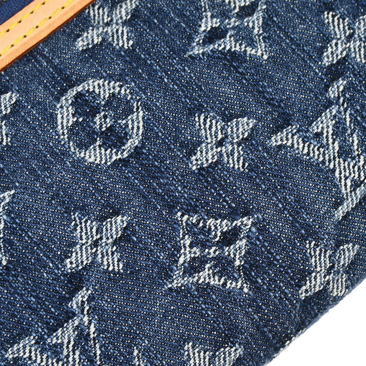 Louis Vuitton Blue Monogram Denim Pochette Plat Clutch Bag M95007