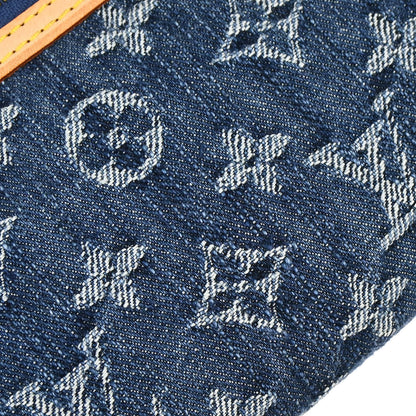 Louis Vuitton Blue Monogram Denim Pochette Plat Clutch Bag M95007