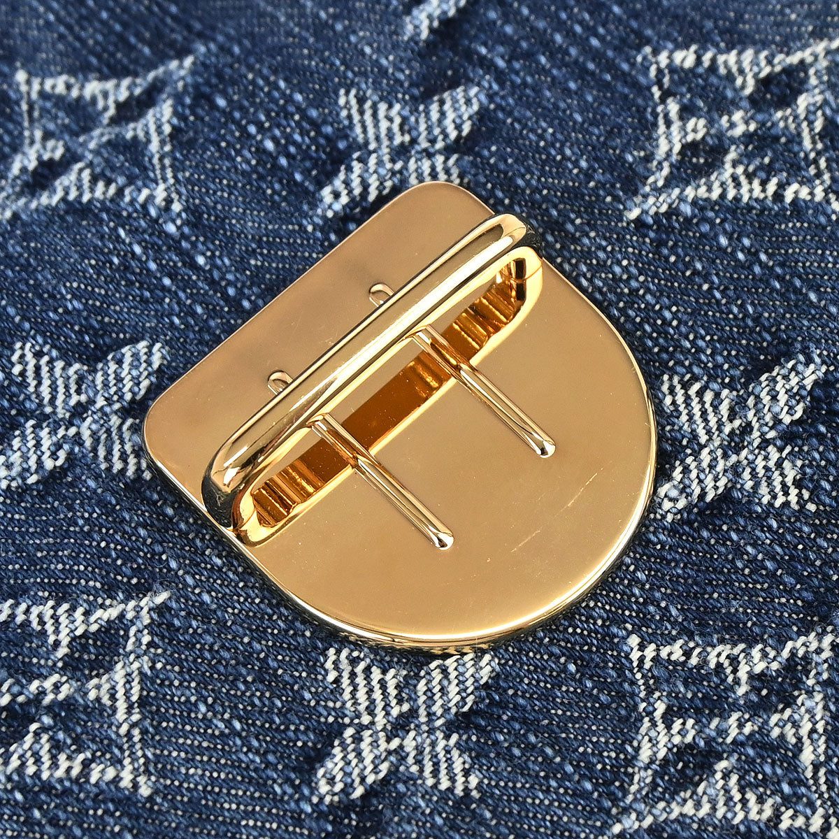 Louis Vuitton Blue Monogram Denim Pochette Plat Clutch Bag M95007