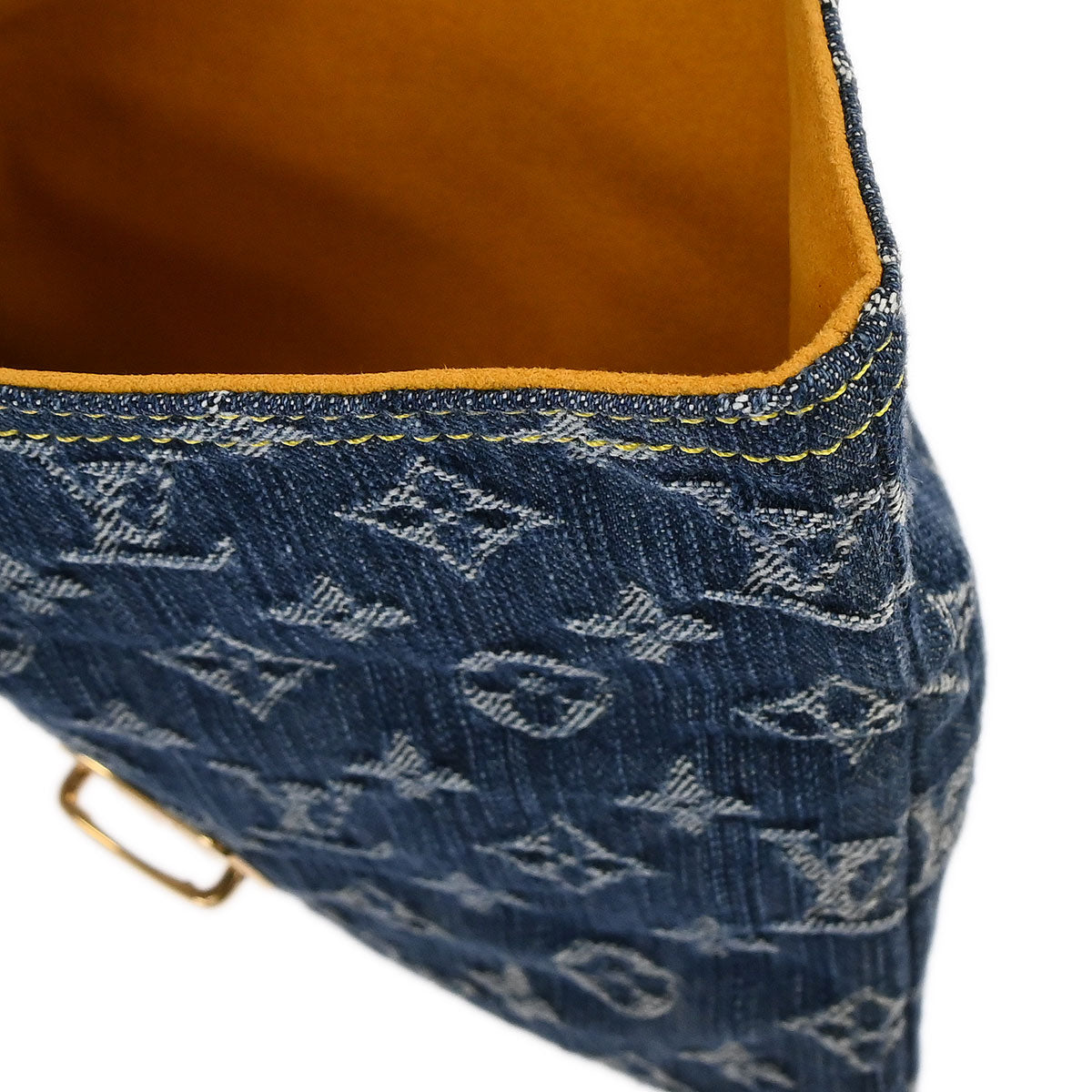 Louis Vuitton Blue Monogram Denim Pochette Plat Clutch Bag M95007