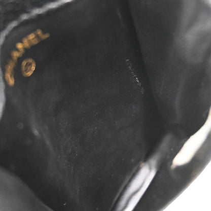 Chanel Black Caviar Skin Chain Shoulder Bag Pochette Phone Case