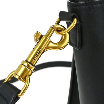 Celine Black Leather Nano Luggage Shoulder Tote Bag