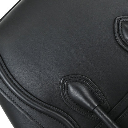 Celine Black Leather Nano Luggage Shoulder Tote Bag