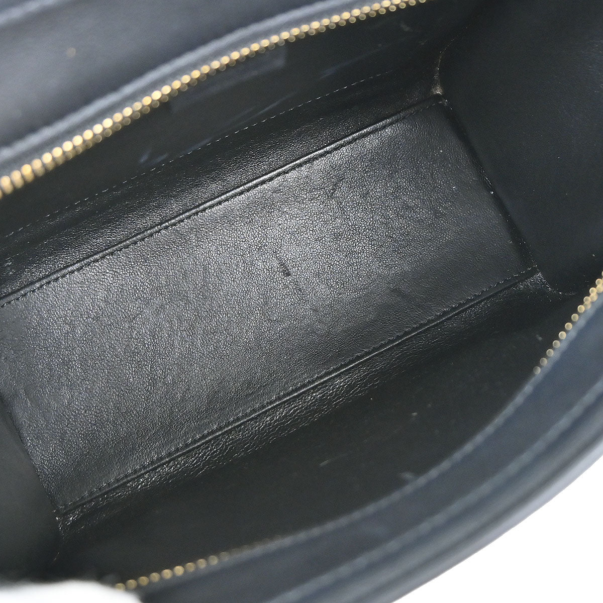 Celine Black Leather Nano Luggage Shoulder Tote Bag