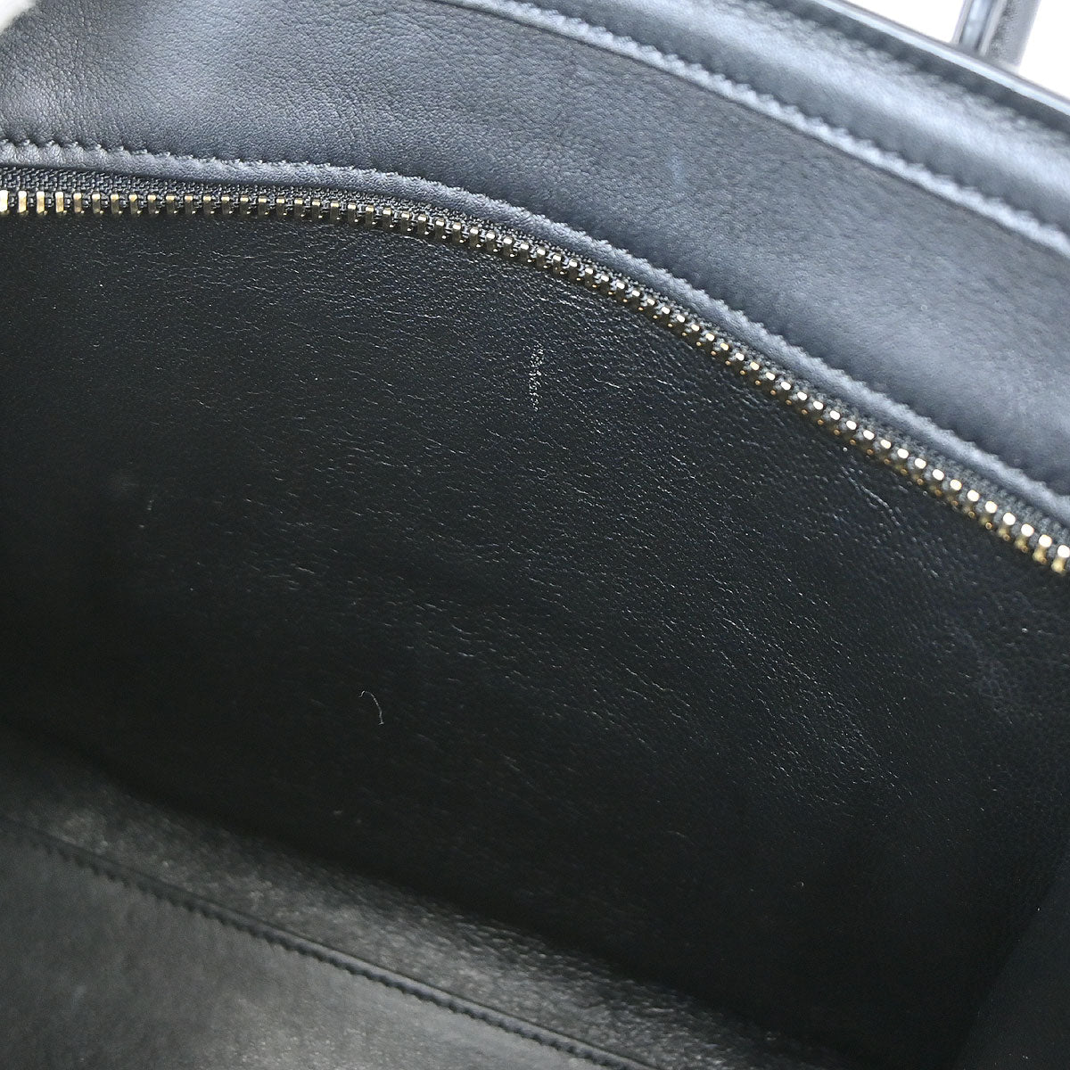 Celine Black Leather Nano Luggage Shoulder Tote Bag