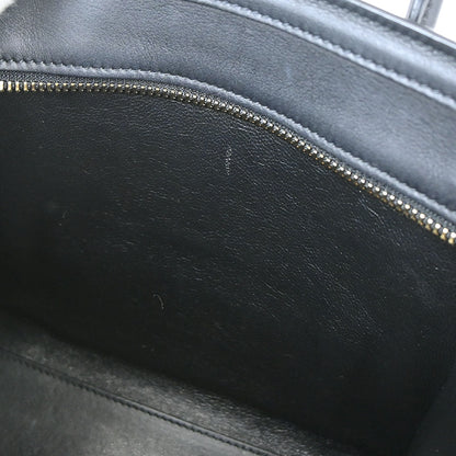Celine Black Leather Nano Luggage Shoulder Tote Bag