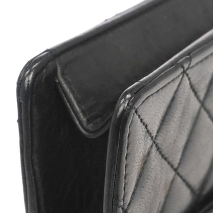 Chanel Black Lambskin Straight Flap Shoulder Bag