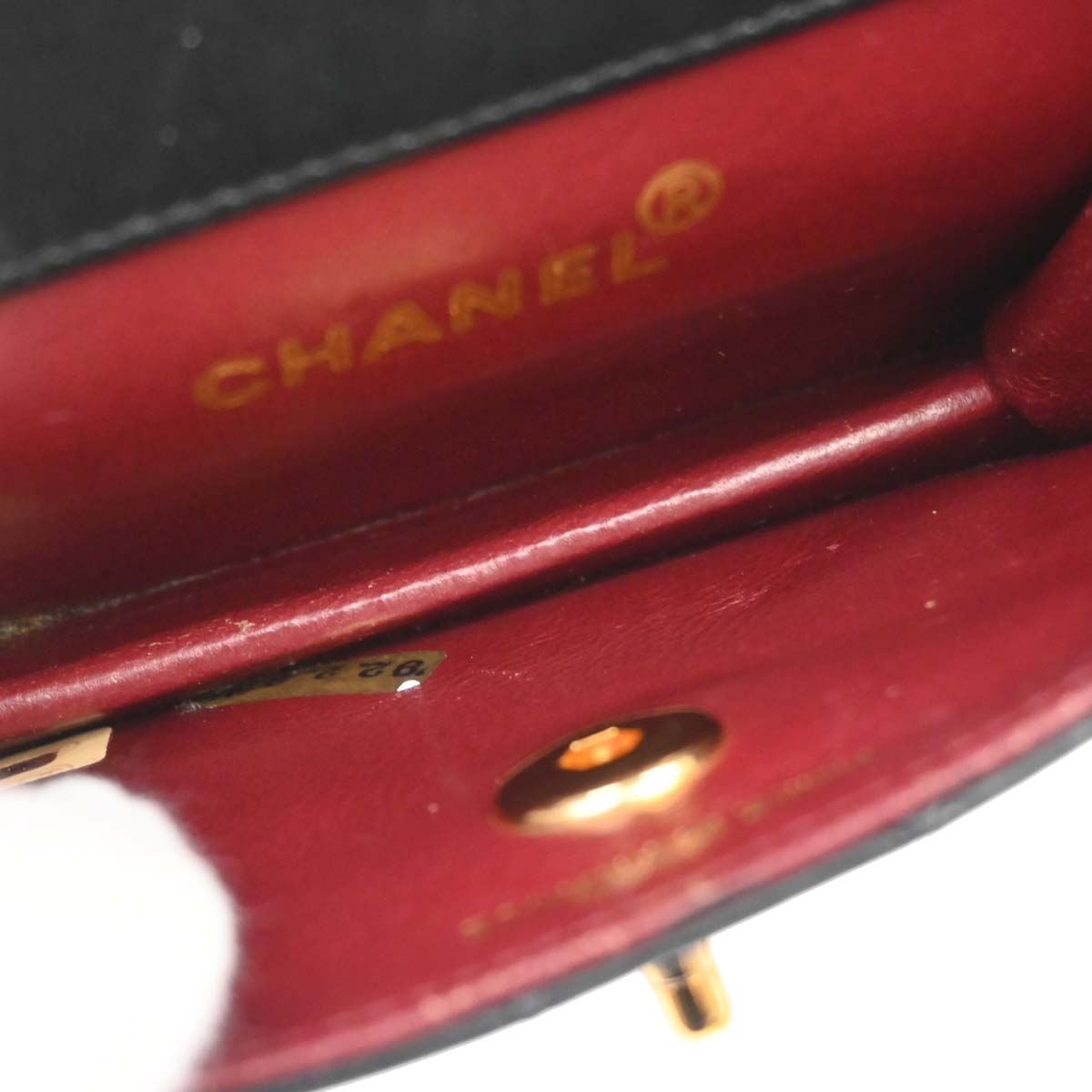 Chanel Black Lambskin Straight Flap Shoulder Bag