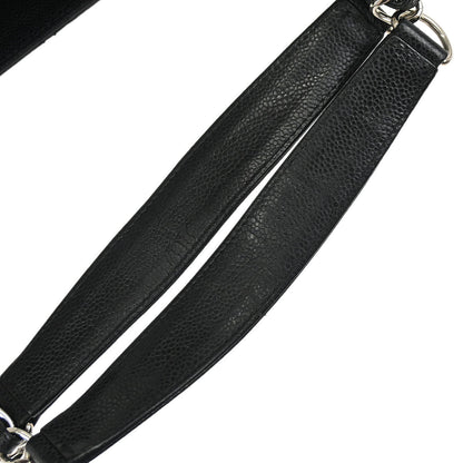 Chanel Black Caviar Skin Grand Shopping Tote GST Chain Handbag