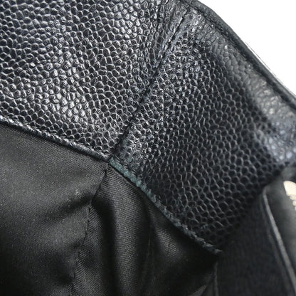 Chanel Black Caviar Skin Grand Shopping Tote GST Chain Handbag