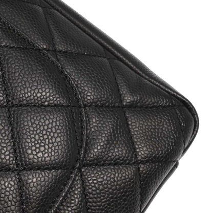 Chanel 2013-2014 Black Caviar Grand Shopping Tote GST Chain Handbag